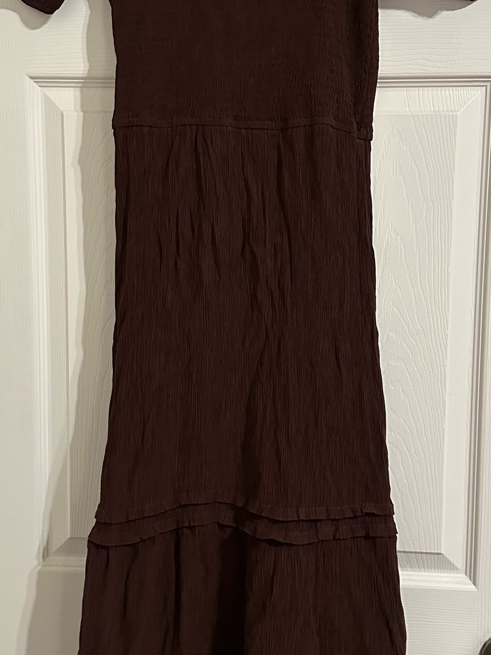 Women's Brown Tiered Maxi Dress